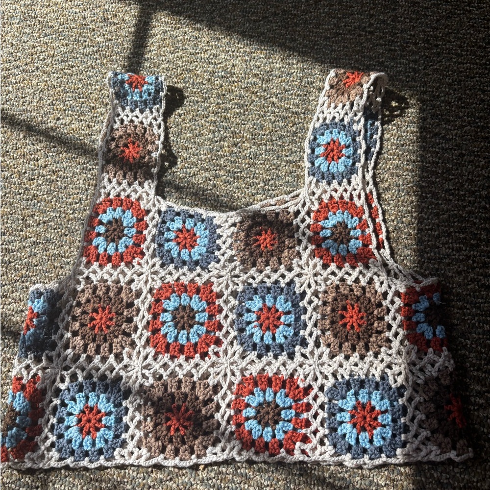 RSQ Multicolor Crochet Tank Top